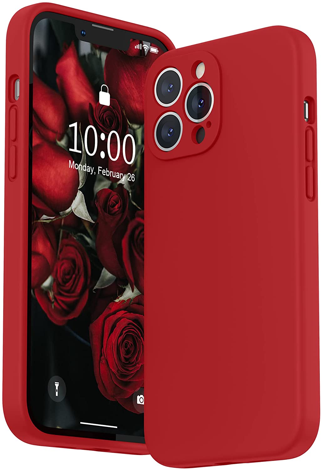 ESTUCHES SILICON EL REY SILICON APPLE IPHONE 13 PRO MAX COLOR ROJO